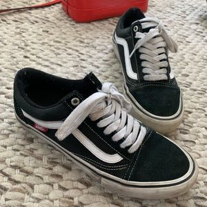 Vans black white sk8 low suede/canvas